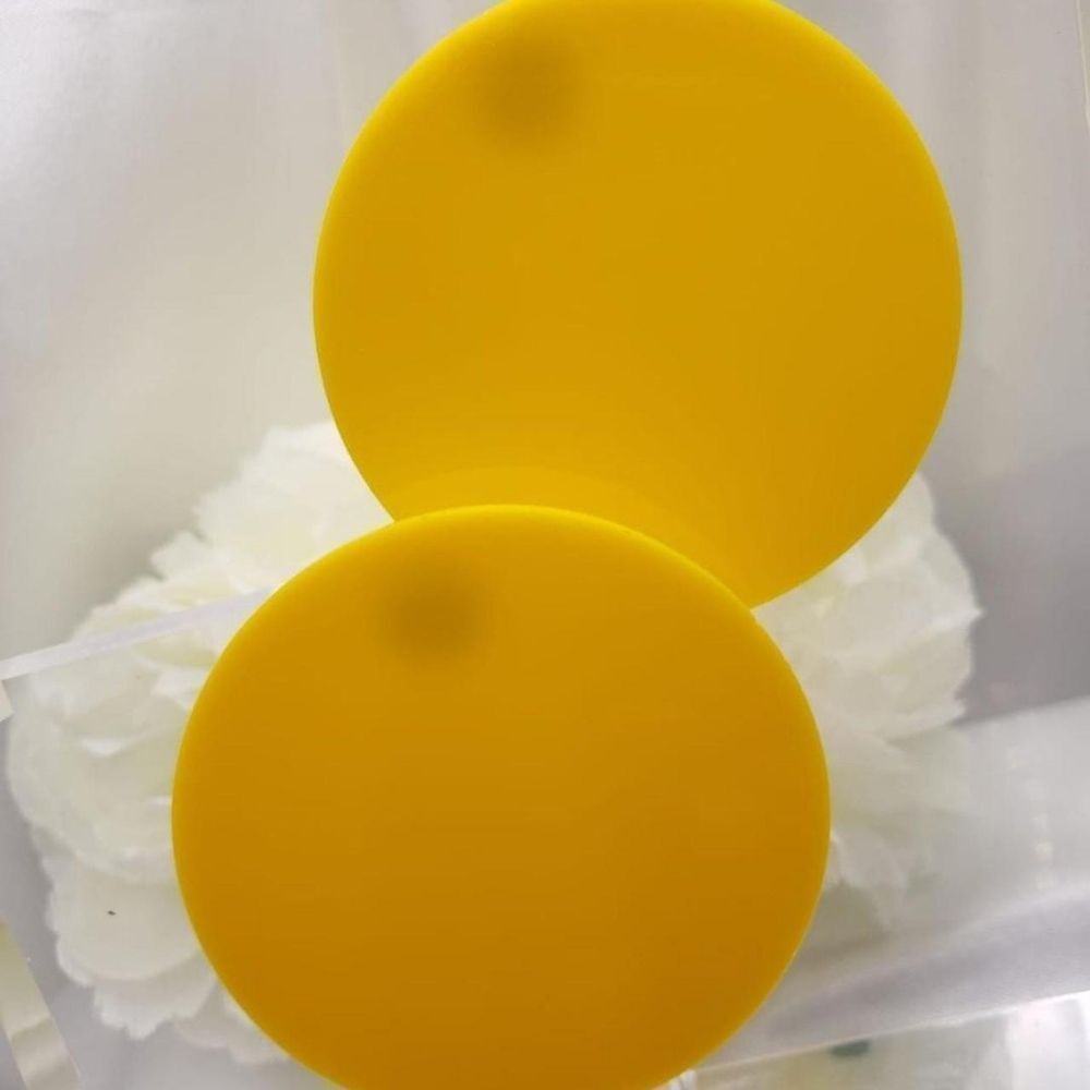 2/$20 Brand New 90s Style Yellow Circle Circle Earrings